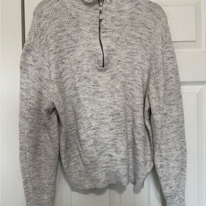 Gray Half-Zip Sweater